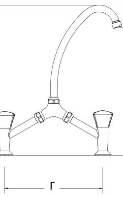 Viospiral Galaxy – Κλασική Μπαταρία Νιπτήρα «Γέφυρα» Χρωμέ