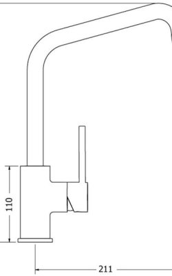  Modea Line Ψηλή Μπαταρία Κουζίνας Πάγκου Ασημί "Π"  ΔΙΑΣΤΑΣΕΙΣ 