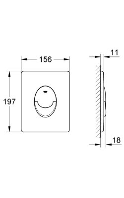 Grohe skate air Πλακέτα ενεργοποίησης καζανακιών 2 λειτουργιών 