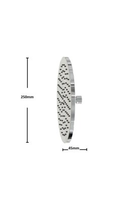 Viospiral Slim – Στρογγυλή Κεφαλή Ντους Ø 24.5 cm