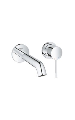 Grohe Essence Σετ Μίκτης & Στόμιο Εντοιχισμού Νιπτήρα 1 Εξόδου Ασημί 