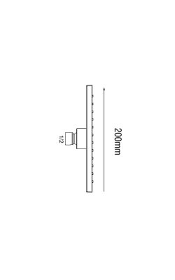  Modea Slim – Τετράγωνη Κεφαλή Ντους 20×20 cm (Chrome) 