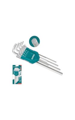 Total – Σετ Εξάγωνα Κλειδιά Allen Μακριάς Λαβής 9 Τεμαχίων (1.5–10mm)