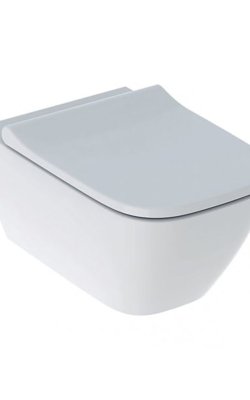 Geberit Smyle Square Λεκάνη Κρεμαστή Rimless με Κάλυμμα Soft Close Λευκή