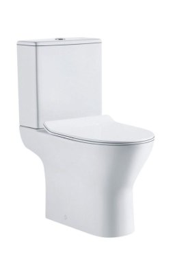 Domistyle Karina – RIMLESS Λεκάνη Κάτω Σιφόνι με Καζανάκι & Slim Soft Close Κάλυμμα – Λευκή