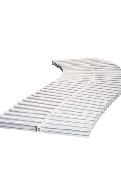  Acquasource Σχάρα Υπερχείλισης Πισίνας Λευκή 30cm – 3 Ενώσεις 