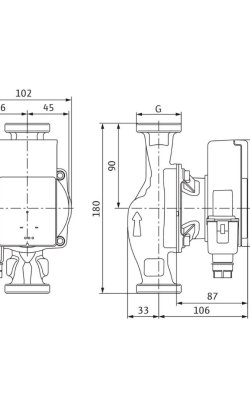 Wilo Atmos Pico 25/6 Ηλεκτρονικός Κυκλοφορητής Θέρμανσης / Κλιματισμού – 180 mm 