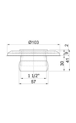  Acquasource ASI-630 (63mm) Στόμιο Σκούπας Πισίνας Λευκό