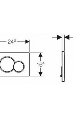 Geberit Sigma01 – Πλακέτα Ενεργοποίησης Διπλής Έκπλυσης (Alpine White)