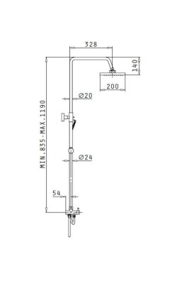  Clever GO! – Στήλη Ντους με Αναμεικτική Μπαταρία