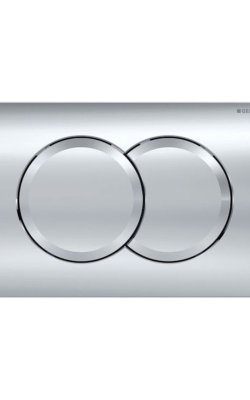 Geberit – Πλακέτα Ενεργοποίησης Διπλής Έκπλυσης Delta01 (Gloss Chrome)