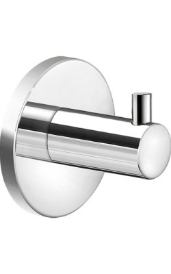 Sanco Twist Άγκιστρο Μπάνιου Μονό με Βίδες Ασημί (Χρωμέ)