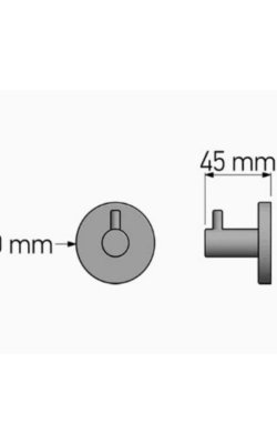 Sanco Twist Άγκιστρο Μπάνιου Μονό με Βίδες Ασημί (Χρωμέ)