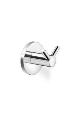 Sanco Twist Άγκιστρο Μπάνιου Διπλό με Βίδες Ασημί (Χρωμέ)