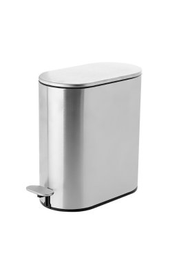  Estia Inox Καλαθάκι Μπάνιου Soft Close 5lt Ασημί (Slim) Κωδικός: 02-5542