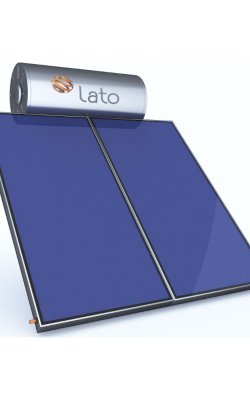  Lato Ηλιακός Θερμοσίφωνας 200L Glass Διπλής Ενέργειας με 4 τ.μ. Συλλέκτη