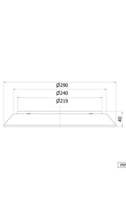 Acqua Source Φωτιστικό Πισίνας LED FLAT Ø29cm – 16W Ψυχρό Λευκό 9000K (90 LEDs) 