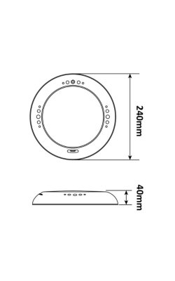 Acqua Source Φωτιστικό Πισίνας LED FLAT Ø24cm – 25W RGB (351 LEDs) 