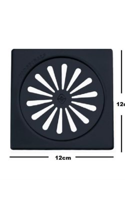 Viospiral Σχάρα Δαπέδου 12x12 Σταθερή Μαύρη Ματ Inox  Κωδικός: 15-01425/B