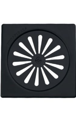 Viospiral Σχάρα Δαπέδου 12x12 Σταθερή Μαύρη Ματ Inox  Κωδικός: 15-01425/B