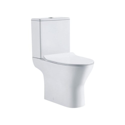  Domistyle Karina – RIMLESS Λεκάνη Πίσω Σιφόνι με Καζανάκι & Slim Soft Close Κάλυμμα – Λευκή