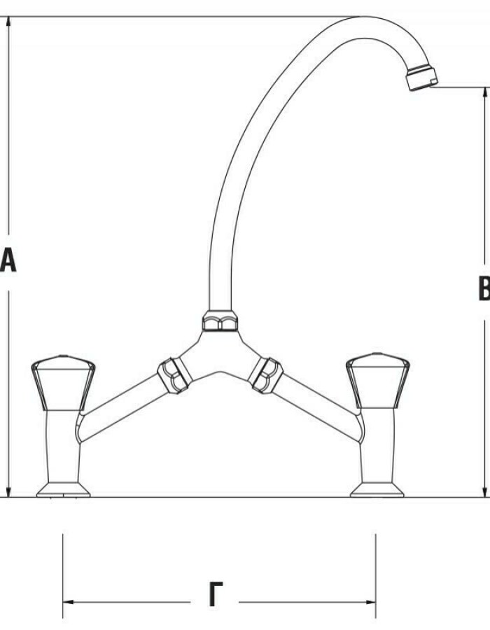 Viospiral Galaxy – Κλασική Μπαταρία Νιπτήρα «Γέφυρα» Χρωμέ