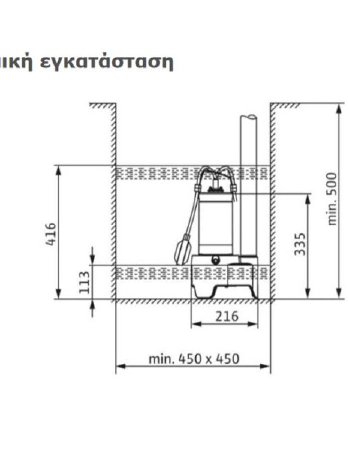 Wilo Rexa MINI3-V04.09/M05-523/A-5M Μονοφασική Αντλία Ακαθάρτων / Λυμάτων 0.7hp 3094002 ΔΙΑΣΤΑΣΕΙΣ
