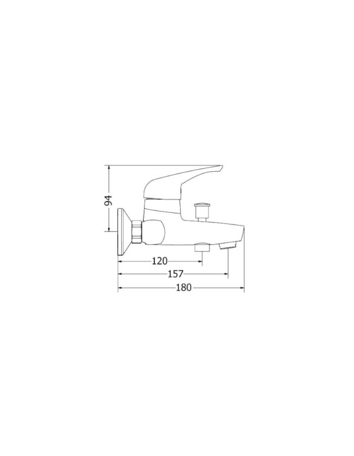 Modea Elit  – Μπαταρία Λουτρού Επιτοίχια Full Set (Χρωμέ)