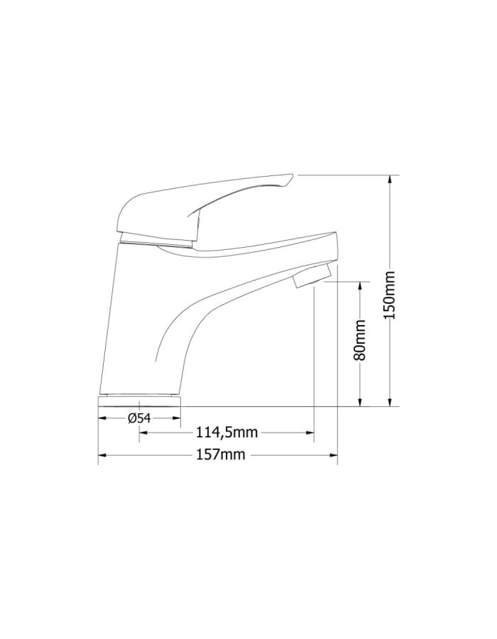  Modea Elit 00-02000 – Μπαταρία νιπτήρα Χρωμέ
