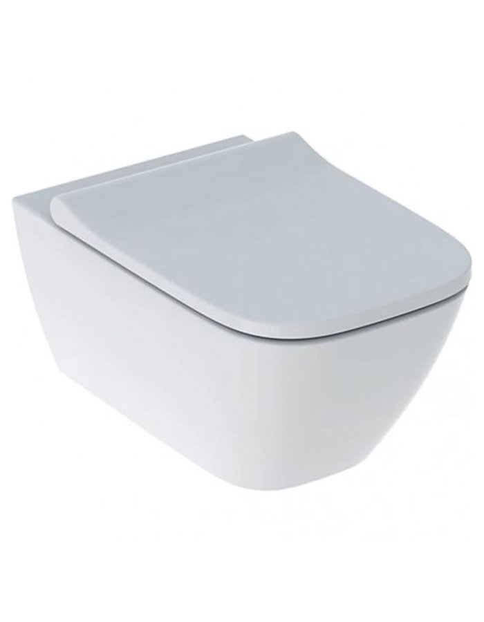 Geberit Smyle Square Λεκάνη Κρεμαστή Rimless με Κάλυμμα Soft Close Λευκή