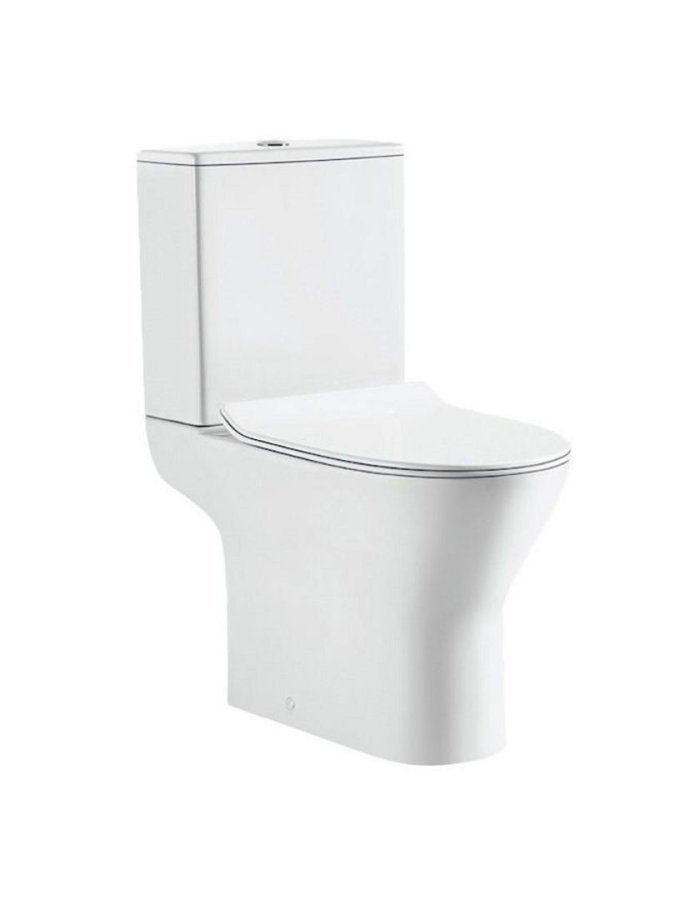 Tema Tonic – Λεκάνη Rimless Πίσω Σιφώνι με Καζανάκι & Slim Κάλυμμα Soft Close – Λευκή