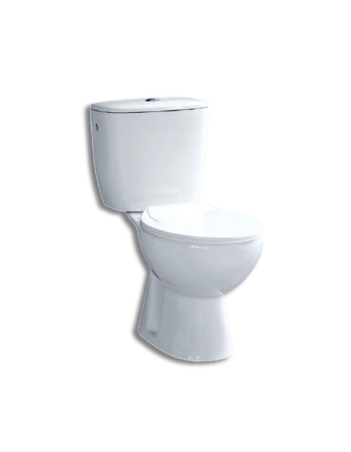  Domistyle Etna – Λεκάνη Δαπέδου Πίσω Σιφόνι με Καζανάκι & Κάλυμμα Soft Close – Λευκή