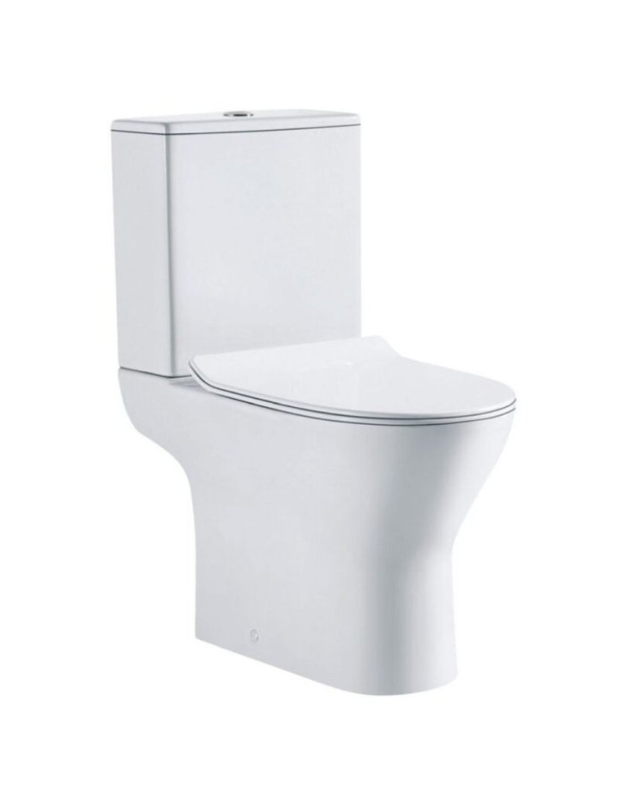 Domistyle Karina – RIMLESS Λεκάνη Κάτω Σιφόνι με Καζανάκι & Slim Soft Close Κάλυμμα – Λευκή