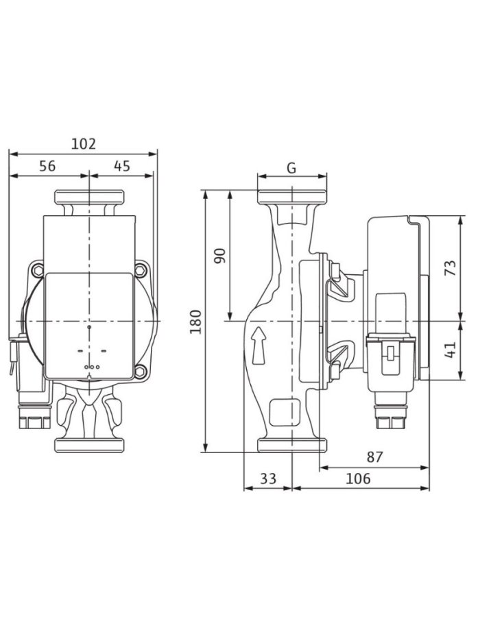 Wilo Atmos Pico 25/6 Ηλεκτρονικός Κυκλοφορητής Θέρμανσης / Κλιματισμού – 180 mm 