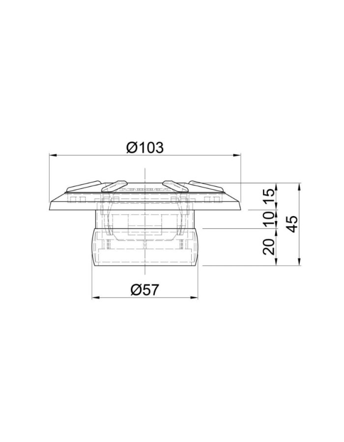ACQUASOURCE Στόμιο Εισαγωγής Πλευρικό Κολλητό Πισίνας (ABS) 63mm ΛΕΥΚΟ