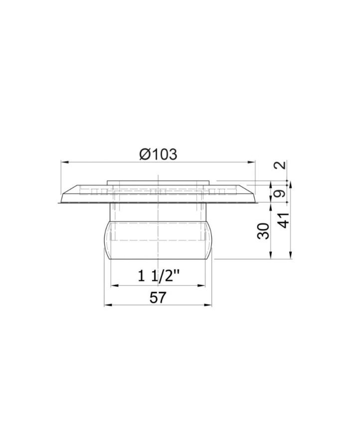 Acquasource ASI-630 (63mm) Στόμιο Σκούπας Πισίνας Μαύρο
