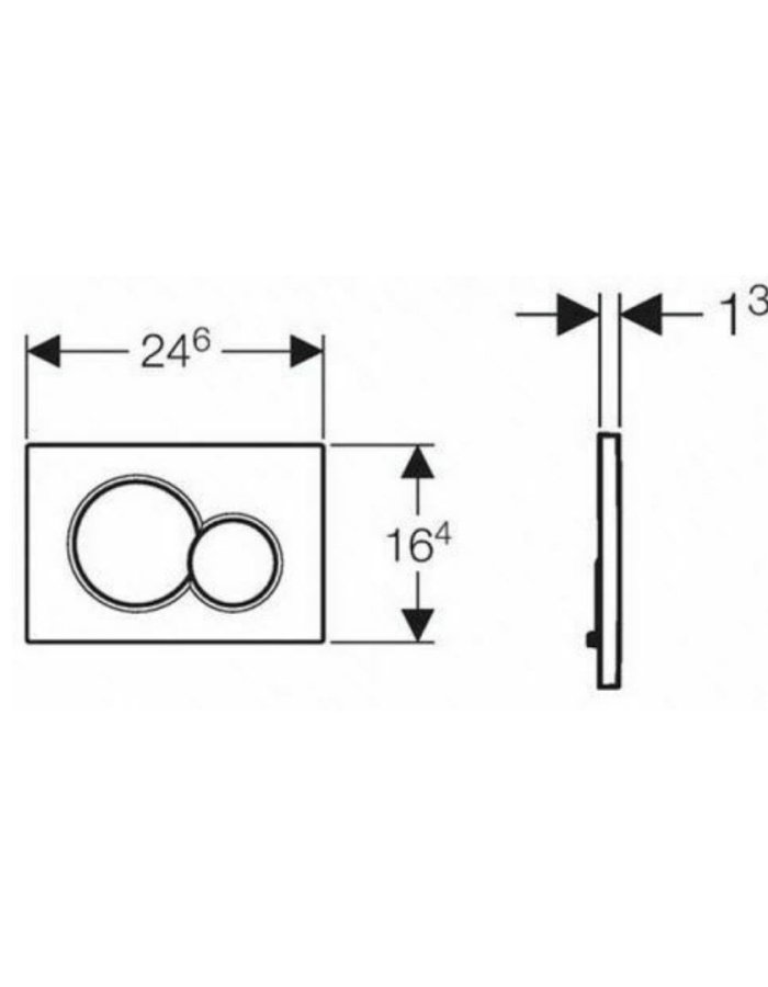 Geberit Sigma01 – Πλακέτα Ενεργοποίησης Διπλής Έκπλυσης (Alpine White)