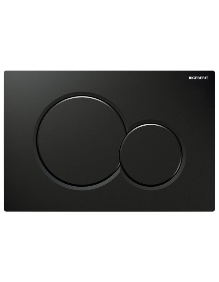 Geberit – Sigma01 Jet Black Gloss Πλακέτα Ενεργοποίησης Διπλής Έκπλυσης