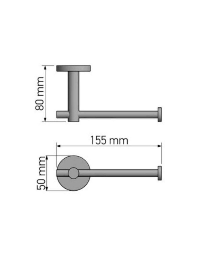 Sanco Twist Χαρτοθήκη Επιτοίχια Μεταλλική Ασημί (Χρωμέ)