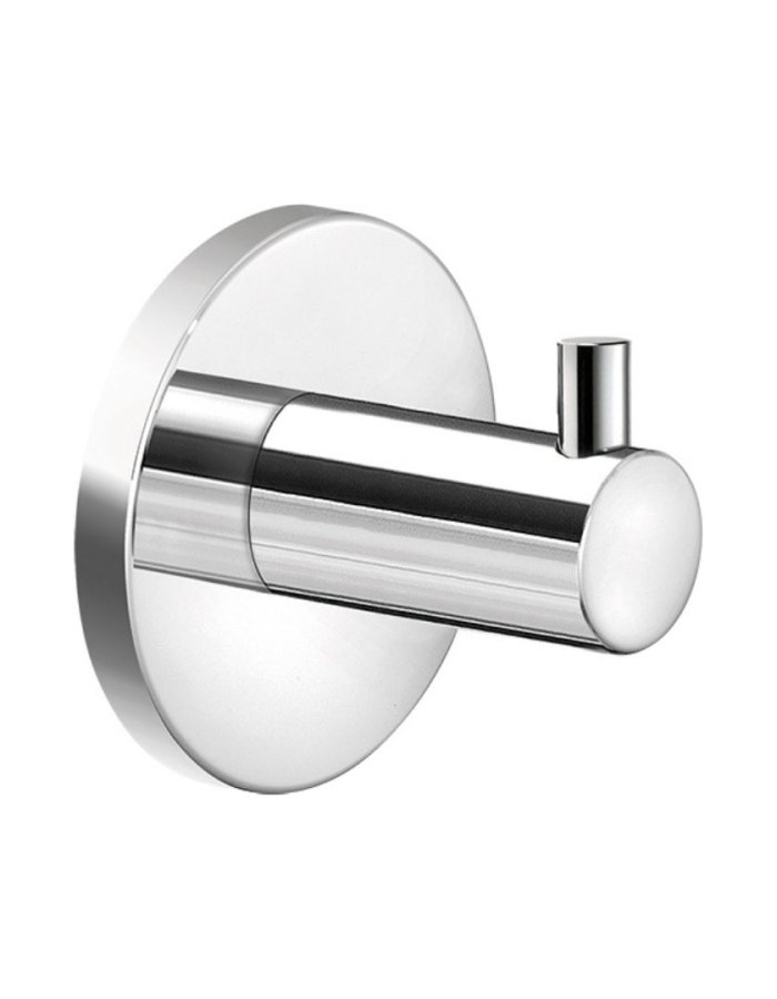 Sanco Twist Άγκιστρο Μπάνιου Μονό με Βίδες Ασημί (Χρωμέ)