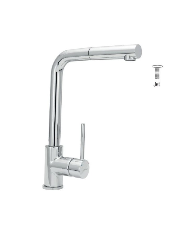  Modea Pull Out Line 00-2086 Ψηλή Μπαταρία Κουζίνας Πάγκου με Ντουζ – Ασημί 