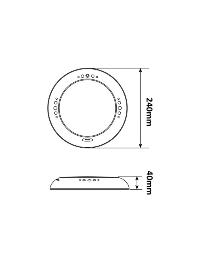 Acqua Source Φωτιστικό Πισίνας LED FLAT Ø24cm – Μπλε Φως 25W (351 LEDs